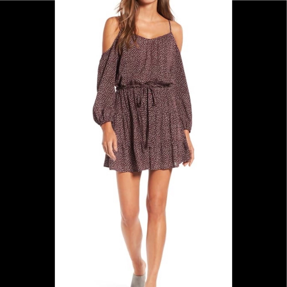 Paige carmine off the shoulder dress